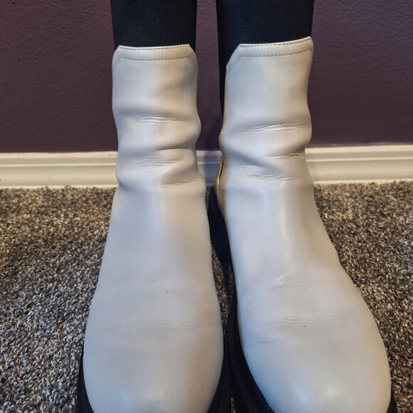 Dolce Vita womens 11 Brody pull on white black chelsea Boot bootie - Picture 6 of 8